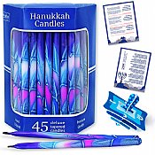 Deluxe Tapered Multi Hued Frosted Hanukkah Candles