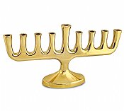 Aluminum Sleek Modern Menorah - Gold Tone Finish